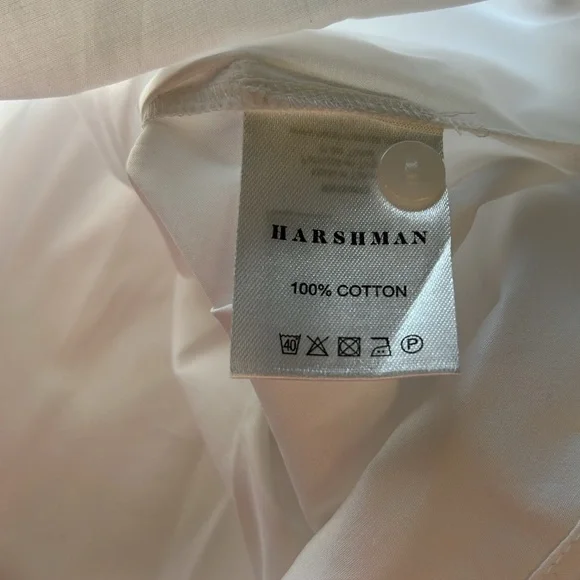 HARSHMAN Lois Popover Shirt Balloon Sleeve Button Down Crisp White 1X NEW - Picture 11 of 15